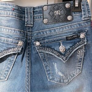 MISS Me Boyfriend Capri JB5660P3 Side and pocket stitching Sz 25*